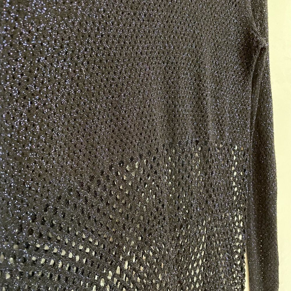Rock & Republic Black Metallic Blue Knit Sweater S - Picture 4 of 9